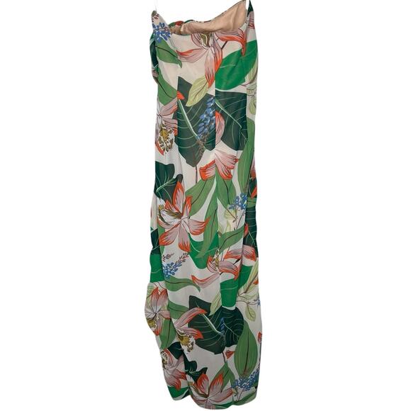 Katie May Come On Home Dress XS Tropical Strapless Floral High Slit Midi Resort - Picture 4 of 13
